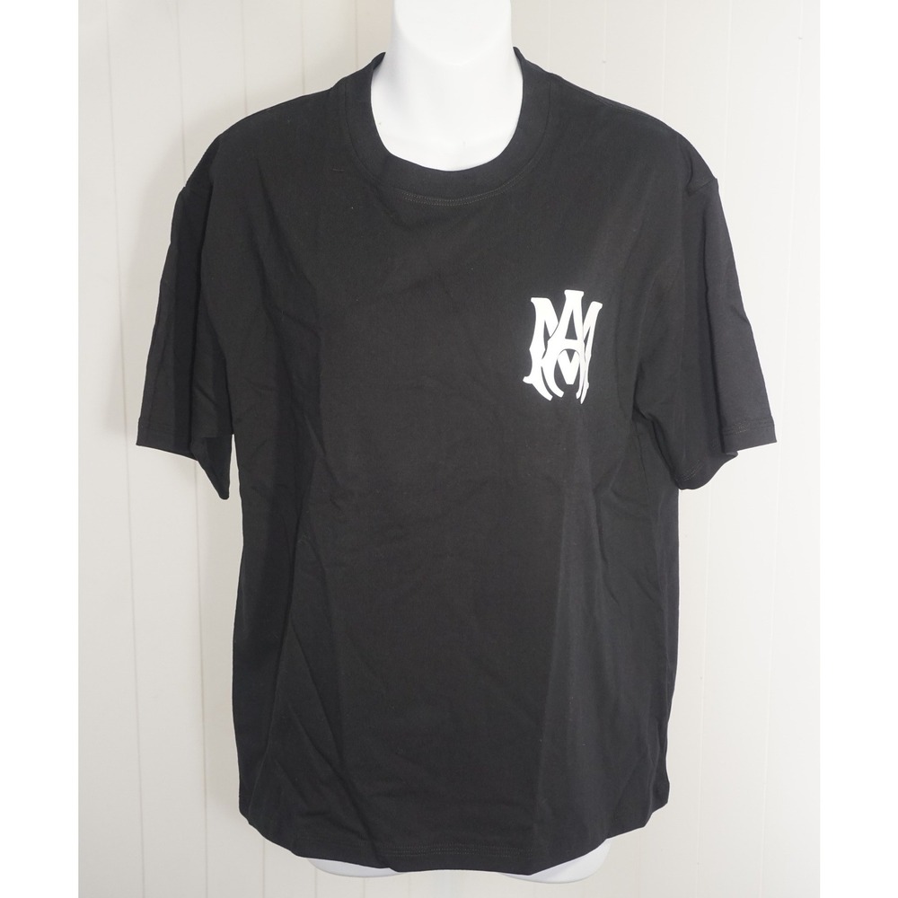 Amiri Size S Black Cotton Logo Graphic Short Sleeve T-Shirt